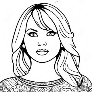 Disegno Da Colorare Di Taylor Swift In Un Outfit Colorato 69299-15170