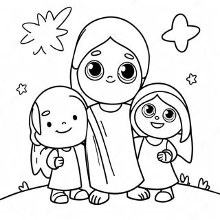 Pagina Da Colorare Di Gesu Carino Con Bambini 70500-15444