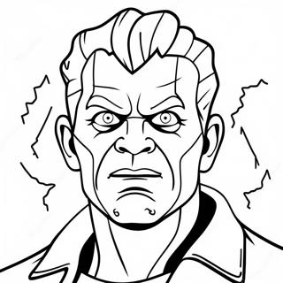 Pagina Da Colorare Di Frankenstein Spaventoso Con Fulmine 72058-15896