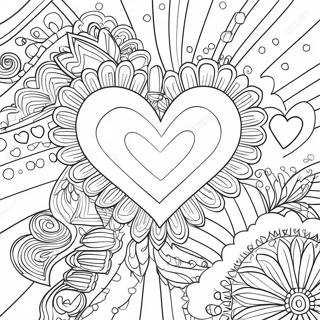 Cuore Elegante Pagina Da Colorare 72108-15928