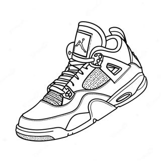 Jordan 4 Sneaker Pagine Da Colorare