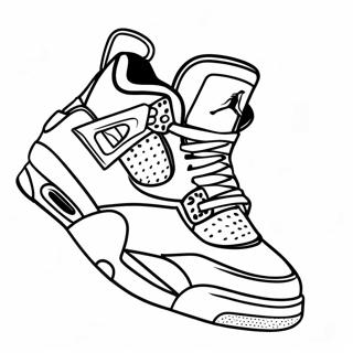 Pagina Da Colorare Delle Sneakers Jordan 4 Classiche Pagine Da Colorare