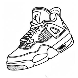 Pagina Da Colorare Delle Sneakers Jordan 4 Classiche Pagine Da Colorare