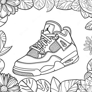 Pagina Da Colorare Delle Sneakers Jordan 4 Retro Pagine Da Colorare