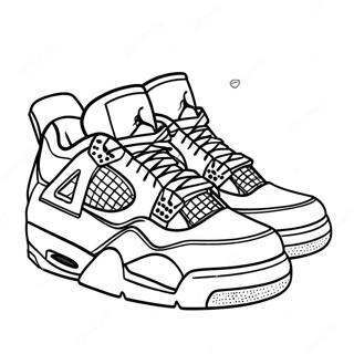 Pagina Da Colorare Delle Sneakers Jordan 4 Retro Pagine Da Colorare