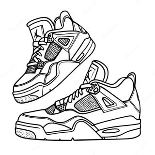 Pagina Da Colorare Delle Sneakers Jordan 4 Retro Pagine Da Colorare