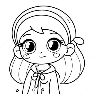 Pagina Da Colorare Di Una Ragazza Anime Kawaii Affascinante Con Grandi Occhi 72389 16154