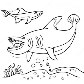 Megalodon Pagine Da Colorare