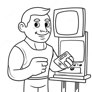 Pagina Da Colorare Del Titan Tv Man Con Un Telecomando 72909 16562