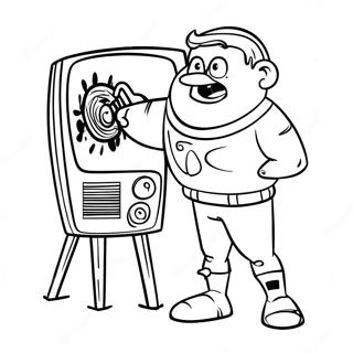 Pagina Da Colorare Del Titan Tv Man Con Un Telecomando 72909 16563