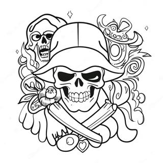 Pagina Da Colorare Di Design Di Tatuaggi Gangsta Fighi 72932-16569