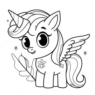 Pagina Da Colorare Alicorno Carino Con Criniera Scintillante 73112 16716
