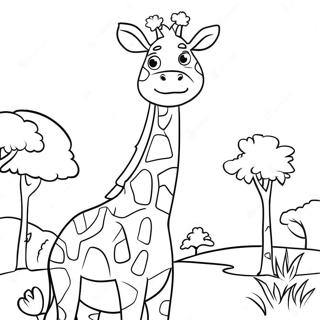 Giraffa Con Macchie Colorate Pagina Da Colorare 73137-16730