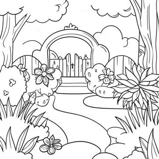 Pagina Da Colorare Del Giardino Incantevole 73138 16733