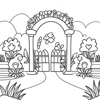 Pagina Da Colorare Del Giardino Incantevole 73138 16735