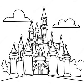 Pagina Da Colorare Castello Disney Da Fiaba 73344-16894