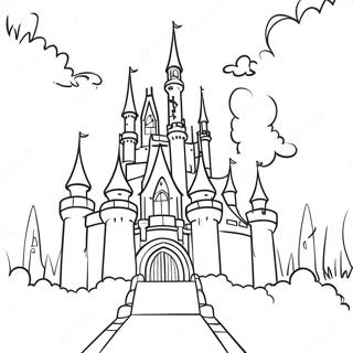 Pagina Da Colorare Castello Disney Da Fiaba 73344-16895