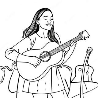 Pagina Da Colorare Di Olivia Rodrigo In Concerto 73703-17180