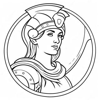 Pagina Da Colorare Di Atena Con Il Suo Scudo 73755-17219