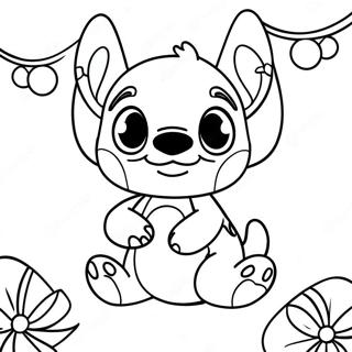 Pagina Da Colorare Di Stitch Affascinante Con Luci Di Natale 73780-17239