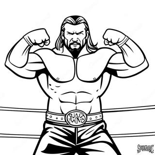 Pagina Da Tracciare Di Triple H In Azione Sul Ring 73833-17281
