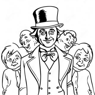 Pagina Da Colorare Di Willy Wonka Con Oompa Loompas 73883-17317