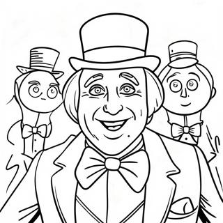 Pagina Da Colorare Di Willy Wonka Con Oompa Loompas 73883-17318