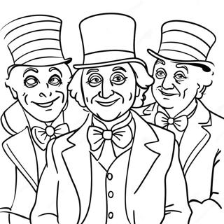 Pagina Da Colorare Di Willy Wonka Con Oompa Loompas 73883-17319