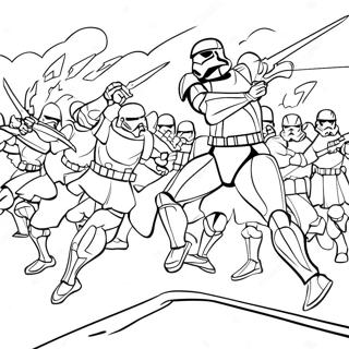 Pagina Da Colorare Di Battaglia Epica Dei Clone Trooper 73958-17369