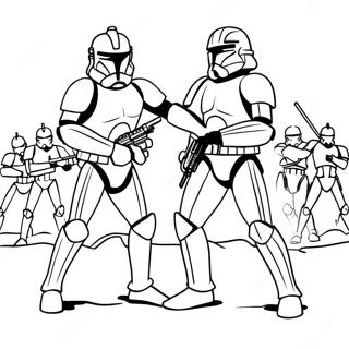 Pagina Da Colorare Di Battaglia Epica Dei Clone Trooper 73958-17370