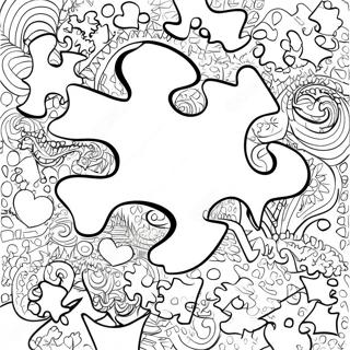 Colorati Pezzi Di Puzzle Dellautismo Pagina Da Colorare 74495-17789