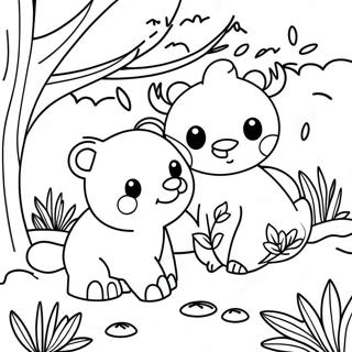 Pagina Da Colorare Degli Animali Giocosi Dautunno 75166-18318