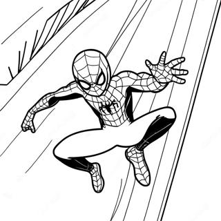 Pagina Da Colorare Di Miles Morales In Posa Dazione 7562-54