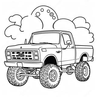 Pagina Da Colorare Ford Truck Sollevato Personalizzato 75785-18803