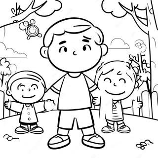 Pagina Da Colorare Della Scena Comica Del Diario Di Un Ragazzo Paf 75887-18884