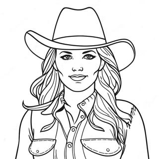 Cowgirl Pagine Da Colorare