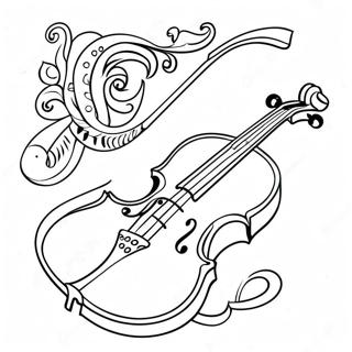 Violino Elegante Pagina Da Colorare 76346-19236