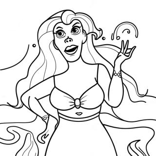 Ursula La Strega Del Mare Pagina Da Colorare 76371 19255