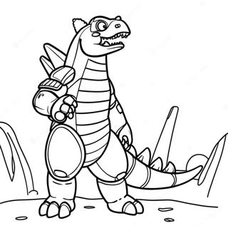 Pagina Da Colorare Mechagodzilla Che Ruggisce 76424-19300