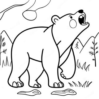 Pagina Da Colorare Orso Bruno Che Ruggisce 76732-19542