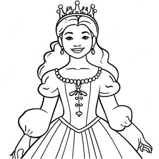 Pagina Da Colorare Di Regina Bella In Abito 77191 19882