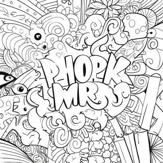 Pagina Da Colorare Di Arte Con Parolacce Colorate 77423-20053