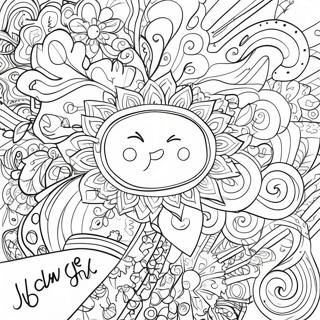 Pagina Da Colorare Di Arte Con Parolacce Colorate 77423-20054