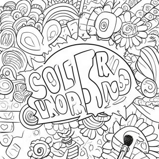 Pagina Da Colorare Di Arte Con Parolacce Colorate 77423-20055