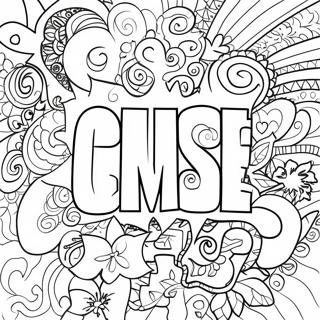 Pagina Da Colorare Di Arte Con Parolacce Colorate 77423-20056