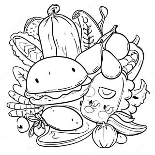 Pagina Da Colorare Cibo Spagnolo Divertente 77992 20497