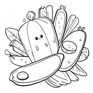 Pagina Da Colorare Cibo Spagnolo Divertente 77992 20499