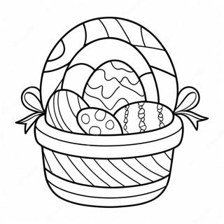 Cestino Di Pasqua Colorato Con Uova Disegno Da Colorare 78223-20671