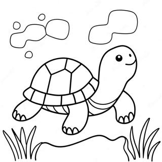 Tartaruga Felice Che Nuota Da Colorare 7845-683