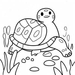 Tartaruga Felice Che Nuota Da Colorare 7845-684